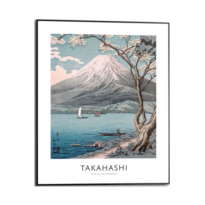 Frontansicht des Wandbilds „Hiroaki Takahashi - Mount Fuji“ in Blau, Größe 40 × 50 cm; das vollständige Motiv ist zu sehen.