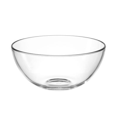 Große runde Glasschale aus transparentem Glas mit breitem Rand