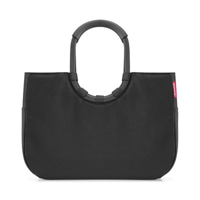 Schwarze Reisenthel Tasche mit großen ovalen Tragegriffen und schlichtem Design