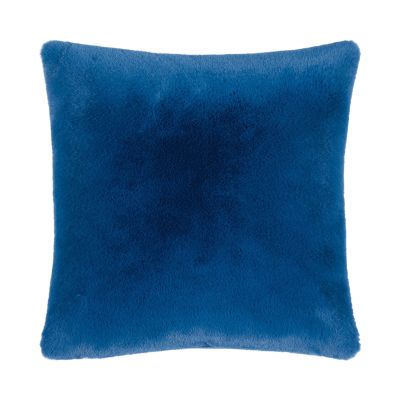 Kissenhülle Gazelle in Blau, 60 × 60 cm, frontal freigestellt mit einfarbiger samtig wirkender Oberfläche.