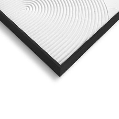 Detailaufnahme einer Ecke des Wandbilds „Thin Comb“, 30 × 40 cm; Oberfläche, Kante und Materialstärke sind sichtbar.