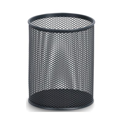 Zeller Utensilienbecher; Farbe anthrazit; Material Mesh; Maße ca. D 11 × 13,5 cm.