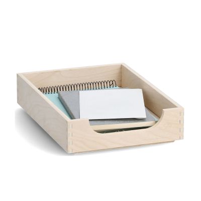 Alternative Ansicht: Zeller Ablagebox; Farbe natur; Material Birke; Maße ca. 23 × 32 × 7 cm.
