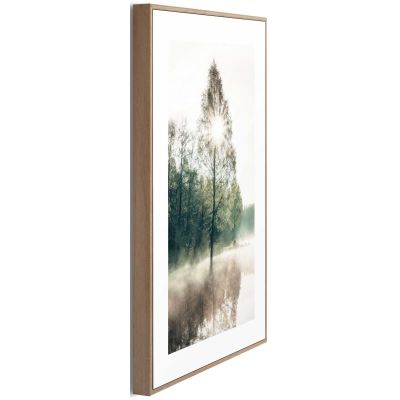 Seitliche Schrägansicht des Wandbilds „Sunny Tree“, 20 × 30 cm; Profil, Kante und Tiefe des Bildes sind erkennbar.