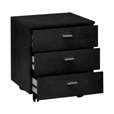 Rollcontainer schwarzstahl 45x52x45 cm
