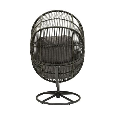Drehsessel mit Gestell von hinten