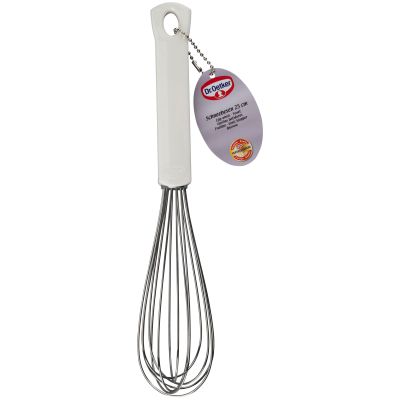 Schneebesen mit Produktanhänger und Aufhängeschlaufe