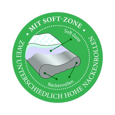 Nackenstützkissen 40x80 cm - weiß
