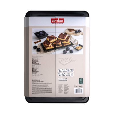 Verpackungsrückseite mit Produktinfos zum Backblech