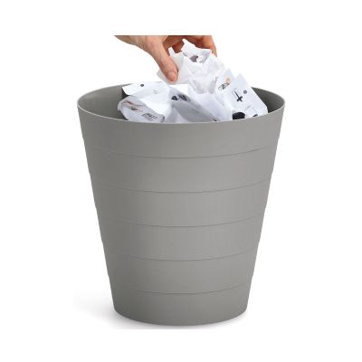 Weitere Produktansicht: Zeller Abfalleimer; Farbe grau; Material Kunststoff; Fassungsvermögen: 13,5 l; Maße ca. D 29 × 30 cm.