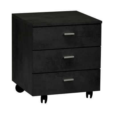Rollcontainer schwarzstahl 45x52x45 cm