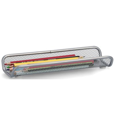 Alternative Ansicht: Zeller Bleistiftablage; Farbe silber; Material Mesh; Maße ca. 25 × 9 × 3,5 cm.