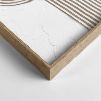 Detailaufnahme einer Ecke des Wandbilds „Knot - tinted lines“, 30 × 40 cm; Oberfläche, Kante und Materialstärke sind sichtbar.