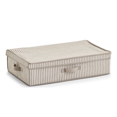 Beige Aufbewahrungsbox aus 100% Vlies mit Deckel