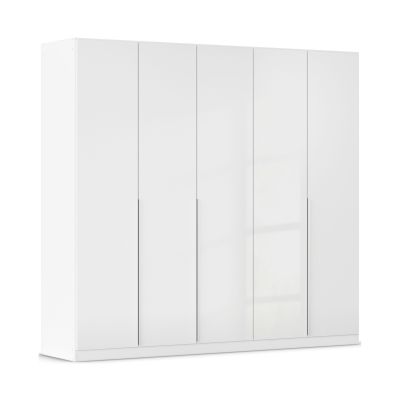 Drehtürenschrank 5-türig Hochglanz weiß