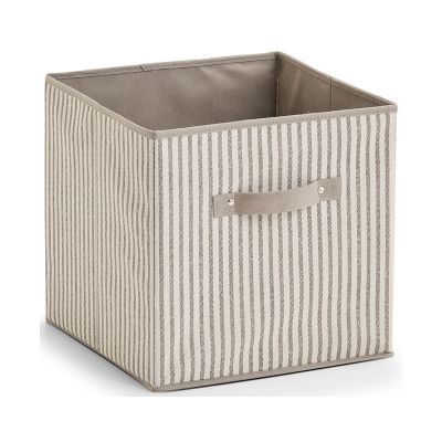 Zeller Aufbewahrungsbox "Stripes"; Farbe beige; Material Vlies; Maße ca. 31 × 31 × 31 cm.