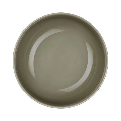 Draufsicht auf Schale der Serie Coppa, Farbe Grün; Rand und Innenfläche sind erkennbar.