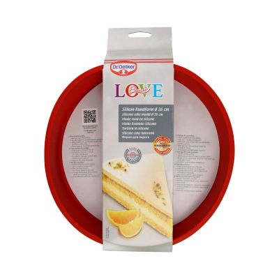 Silikon Rundform 26 cm von Dr Oetker mit Produktverpackung