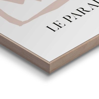Detailaufnahme einer Ecke des Wandbilds „Papiers Decoupes“, 50 × 70 cm; Oberfläche, Kante und Materialstärke sind sichtbar.