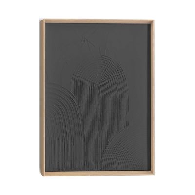Frontansicht des Wandbilds „Arches - charcoal“ in Schwarz, Größe 30 × 40 cm; das vollständige Motiv ist zu sehen.