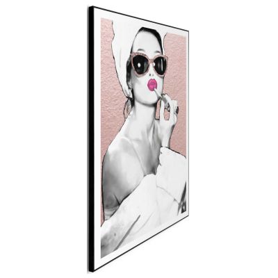 Seitliche Schrägansicht des Wandbilds „Fresh Beauty“, 50 × 70 cm; Profil, Kante und Tiefe des Bildes sind erkennbar.