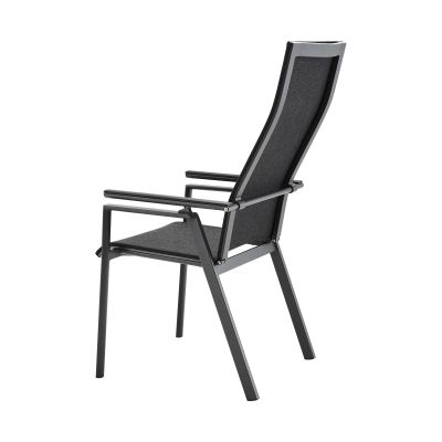 Verstellsessel Alu anthracite mit Alu Armlehnen Onlay black / softex coal