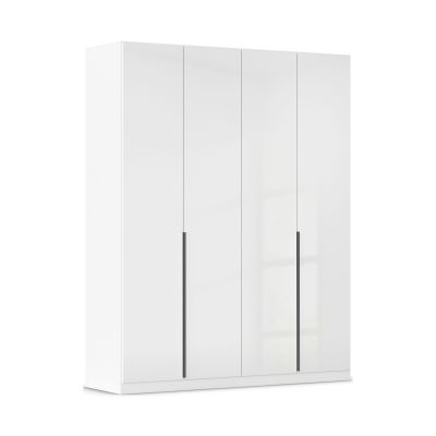 Drehtürenschrank 4-türig Hochglanz weiß