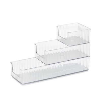 Transparentes PET-Utensilien-Organizer-Set für Ordnung