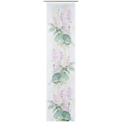 Schiebevorhang Modell Bellevue in Flieder, hängend dargestellt, ca. 60 × 245 cm.