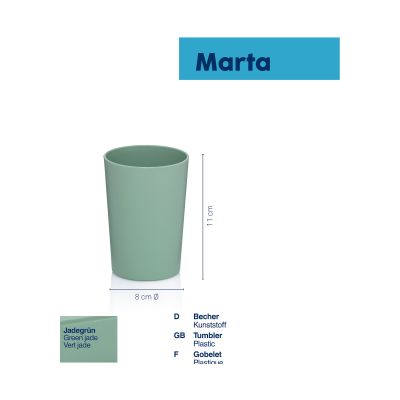 Becher Kela Marta Kunststoff jadegrün 11,0cm 8,0cmØ