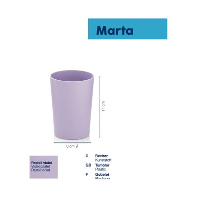 Becher Kela Marta Kunststoff pastellviolett 11,0cm 8,0cmØ