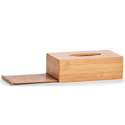 Zusätzliche Produktansicht: Zeller Kosmetiktücher-Box; Farbe natur; Material Bambus; Maße ca. 27,5 × 15,5 × 8,5 cm.