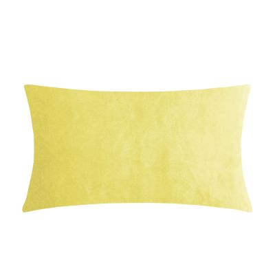 Kissenhülle Smooth in Gelb, 25 × 50 cm, frontal freigestellt mit einfarbiger samtig wirkender Oberfläche.