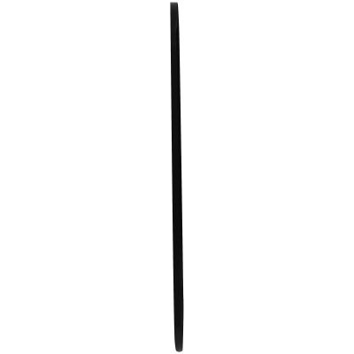 Spiegel Britta in Schwarz, in schmaler Seitenansicht, sodass Rahmenprofil und Tiefe erkennbar sind; Maße ca. 40 x 150 x 3 cm.