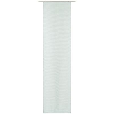 Schiebevorhang Modell Belmondo Allover in Salbei, hängend dargestellt, ca. 60 × 245 cm.