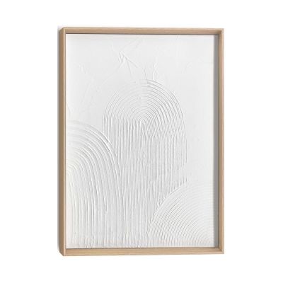 Frontansicht des Wandbilds „Arches“ in Weiß, Größe 30 × 40 cm; das vollständige Motiv ist zu sehen.