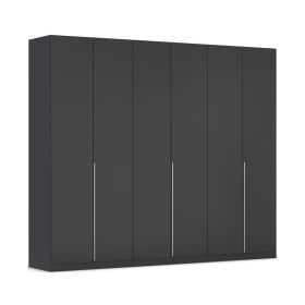 Drehtürenschrank 6-türig grau metallic