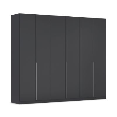 Drehtürenschrank 6-türig grau metallic