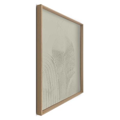 Seitliche Schrägansicht des Wandbilds „Arches - sage green“, 30 × 40 cm; Profil, Kante und Tiefe des Bildes sind erkennbar.