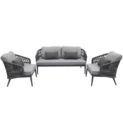 Lounge-Set Interliving 7013 Aluminium inkl. Sitz-/Rückenkisssen