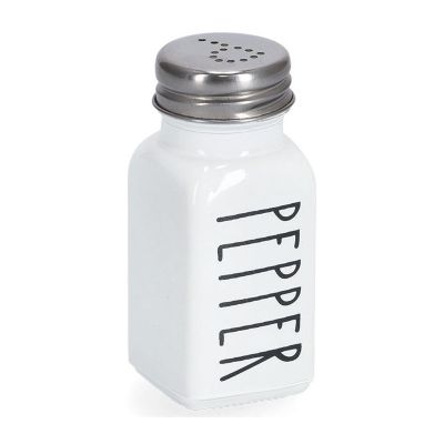 Zeller Pfefferstreuer "Pepper"; Farbe weiß; Material Glas/Metall; Fassungsvermögen: 85 ml; Maße ca. 4,1 × 4,1 × 9,2 cm.