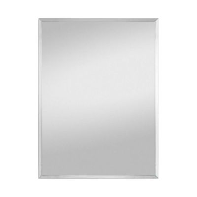 Facettenspiegel Rosi, freigestellt in einer zweiten Gesamtansicht; zu sehen ist die rechteckige Facettenspiegel-Fläche mit abgeschrägter Spiegelkante; Maße ca. 30 x 40 x 0,4 cm.