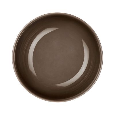 Draufsicht auf Schale der Serie Coppa, Farbe Braun; Rand und Innenfläche sind erkennbar.