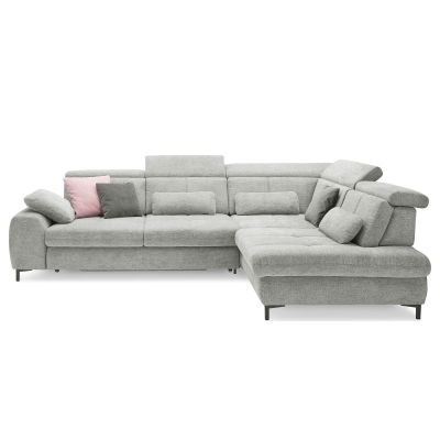 Ecksofa Musterring SO 3400 mit Longchair, verstellbaren Kopfstützen und dekorativen Kissen in Gesamtansicht