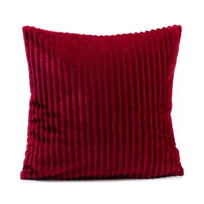 Quadratisches Komplettkissen Modell Cord in Karminrot, ca. 50 × 50 cm.