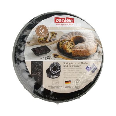 Verpackung der 24 cm Springform mit Kuchenabbildung