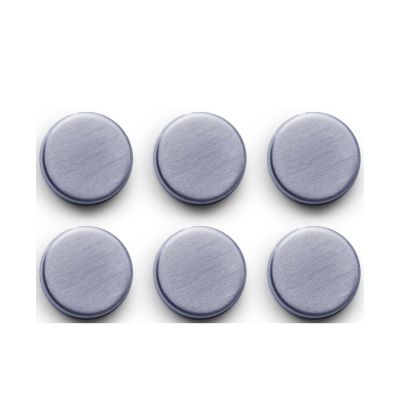 Zeller Magnet-Set 6tlg.; Farbe silber; Material Edelstahl; Ausführung: 6-tlg.; Maße ca. D 2,7 cm.