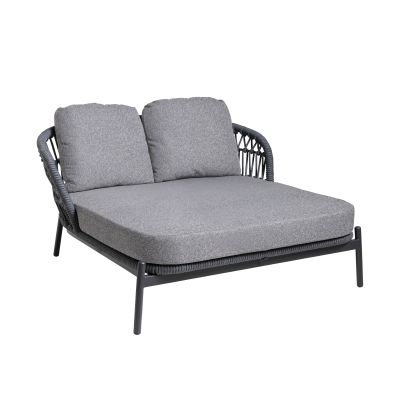 Doppelliege Interliving 7013 Aluminium inkl. Sitz-/Rückenkisssen