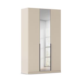Drehtürenschrank 3-türig 1 Spiegeltüre champagner