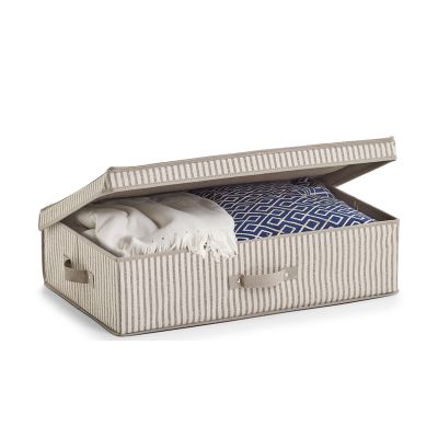 Beige Aufbewahrungsbox aus 100% Vlies mit Deckel